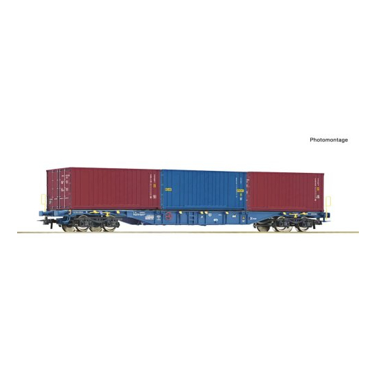 Roco 6600145 Wagon towarowy platforma kontenerowy Sgnss CD Cargo H0